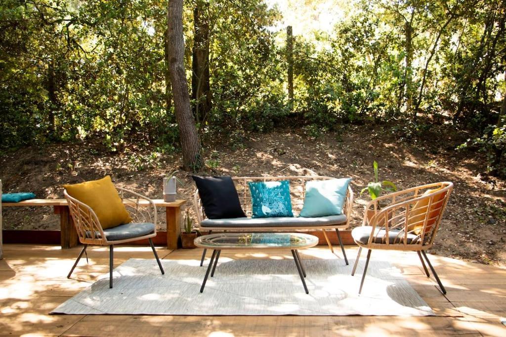 Vaimiti, Cabane Cosy Sous Les Pins 圣布里文莱丝皮恩 外观 照片
